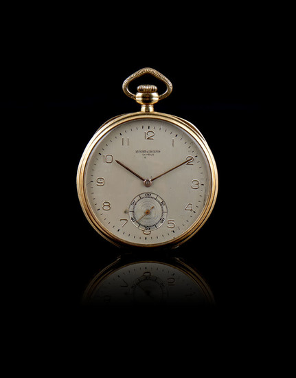 Relógio de bolso marca Vacheron Constantin, caixa de duas...