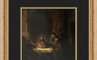 Rembrandt van Rijn Christ at Emmaus Custom Framed Print