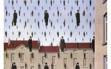Rene Magritte - Golconde - 1996 Offset Lithograph 39.5" x 44.5"