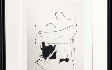 Robert Motherwell, Three Poems: Burnt Water, Lithograph on Japon with Chine Colle to Magnani paper