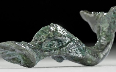 Roman Bronze Dolphin Handle