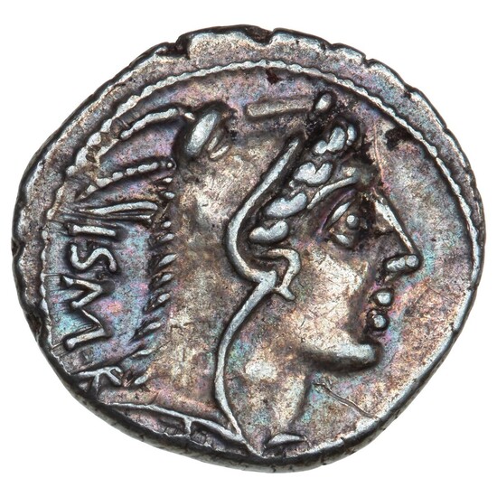 Roman Republic, L. Thorius Balbus, 105 BC, Denarius, Rome, 3.87 g, Cr...