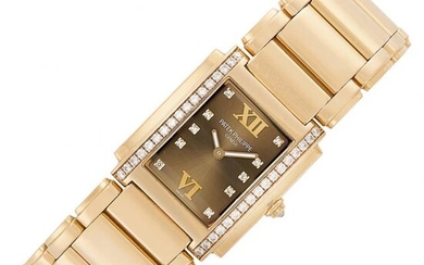 Rose Gold and Diamond 'Twenty-4' Wristwatch, Patek Philippe, Ref. 4910/11R-010