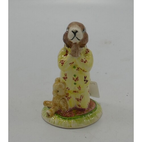 Royal Doulton bunnykins figure Bedtime: painted in different...