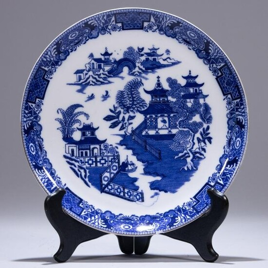 Royal Worcester Blue Willow Porcelain Plate Chinese