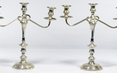 S Kirk Sterling Silver Candle Holders