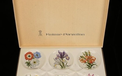 SIX KAISER W GERMANY FLOWER DISHES