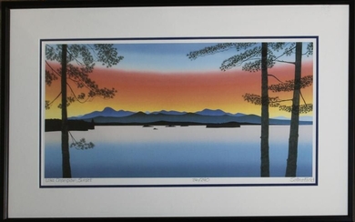 Sabra Field (VT 1935-) Lake Champlain Sunset