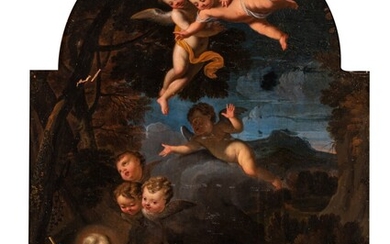 Saint John the Baptist with angels | Saint Jean-Baptiste entouré d'anges, Claude Charles
