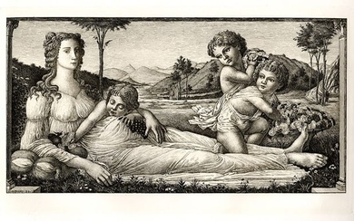 Sandro Botticelli Venus and Cupid 1886 etching
