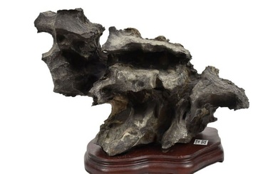 Scholar's Rock, A Ling Bi , Qing Dynasty - China. A natural limestone Chinese Scholar's Rock