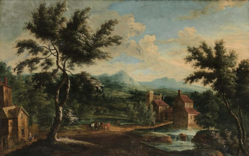 Scuola laziale del XVIII secolo, Paesaggio con