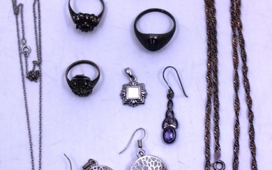 Selection of Sterling Silver Jewellery. To include a Silver Cubic...