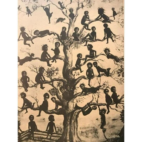 Sepia Tone Print, Blackbirds, African Amerian History