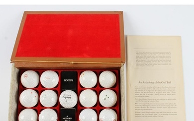 Set of 12 Replica Antique Golf Balls titled "An Anthology of...