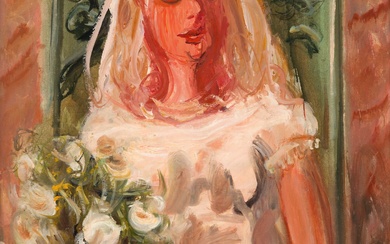 Sigmund MENKÈS (1896-1986) La Mariée Huile sur toile. Signée en bas à gauche. 81 x...