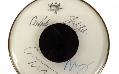 Signed CROSBY STILLS NASH YOUNG Band Drum Head