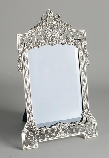Silver photo frame, 800/000.&#160 Contoured rectangular
