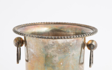 Silver-plated ice bucket. 20th century