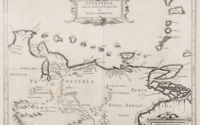 South America.- De Laet (Johannes) Venezuela ende het Westelyckste Gedeelte van Nueva Andalusia, [c. 1630].