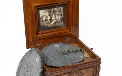 Stunning 1890 Polyphon Disc Music Box with 15 Interchangeable Discs