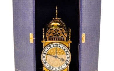 Swiss Luxor Brass Alarm Clock In Box