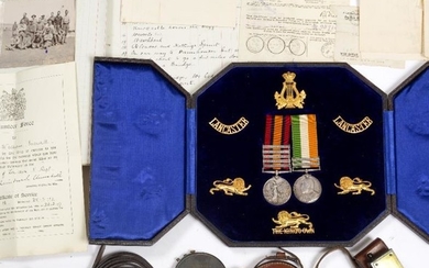 THE W. EVERALL BOER WAR ROYAL LANCS MEDALS AND...