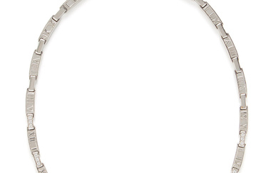 TIFFANY &amp; CO., WHITE GOLD AND DIAMOND 'ATLAS' COLLAR NECKLACE
