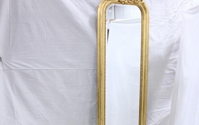Tall Gold French Louis XV Style Beveled Mirror