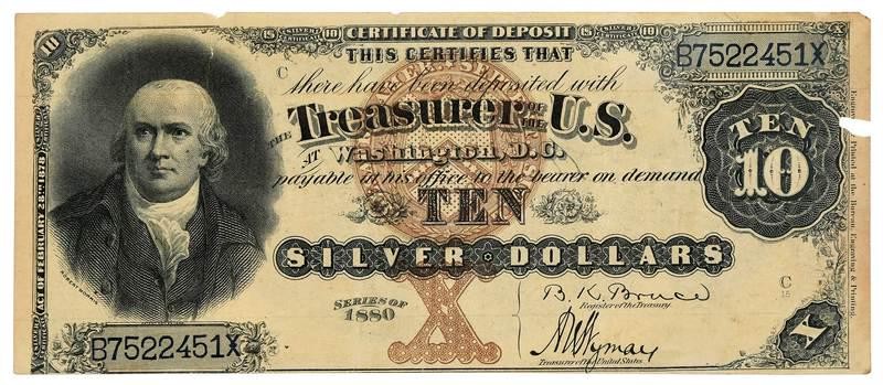 Ten Dollar Silver Certificate