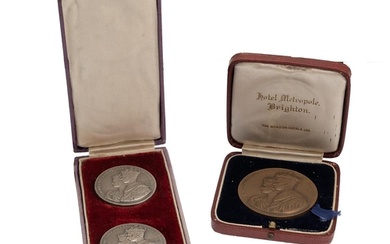 Three (3) 1937 King George VI coronation medals in silver an...