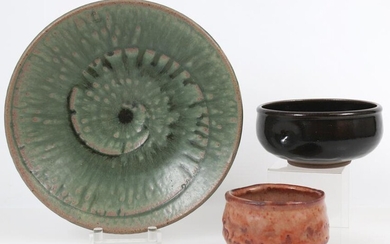 Three Modern Japanese Bowls, 20th/21st C.