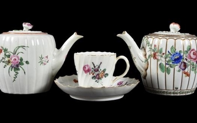 Three items of Worcester polychrome porcelain