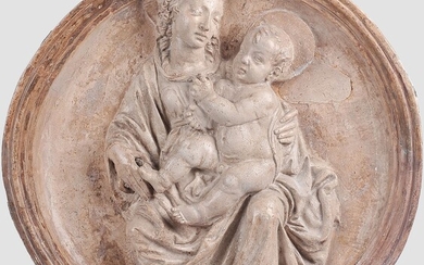 Tondo Mère avec enfant ca. 1440 Dans le style de Luca di Simone di Marco...