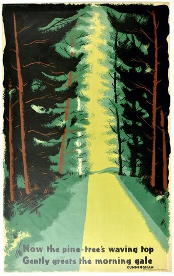 Travel Poster London Underground Pine Trees McKinght