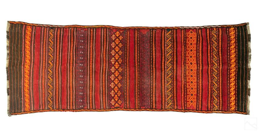 Turkish Anatolia Kilim 88" x 32" Runner Carpet Rug