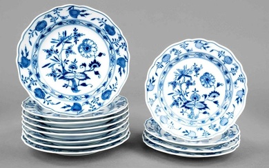 Twelve plates, Meissen, form new