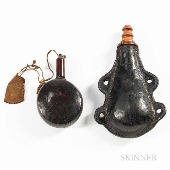 Two 17th Century English/European Shot/Powder Flasks