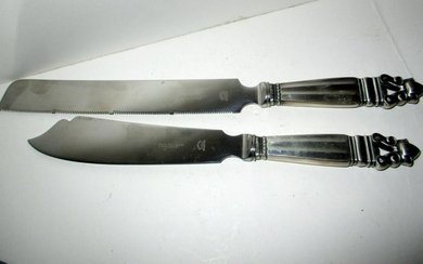 Two George Jensen Sterling Handle Knives