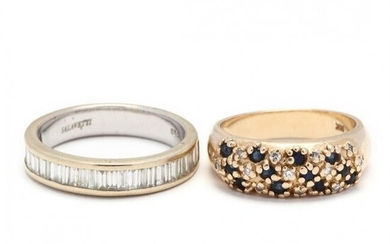 Two Gold and Gem-Set Rings