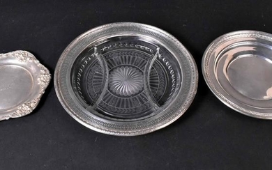 Two Sterling Silver Circular Trays
