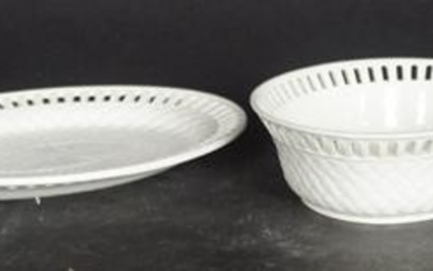 Two Wedgwood Creamware 19th century Center Bowls