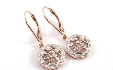 Two-tone gold earrings