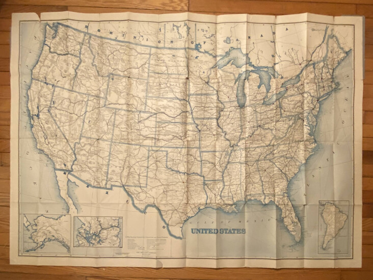 United States Map by G.W. Bullard, copyright 1915