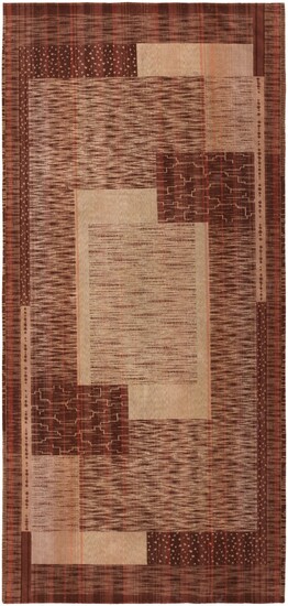VINTAGE FRENCH ART DECO RUG. 9 ft x 4 ft (2.74 m x 1.22 m).