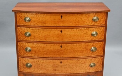 Vermont Federal Inlaid Bow-Front Chest of Drawers