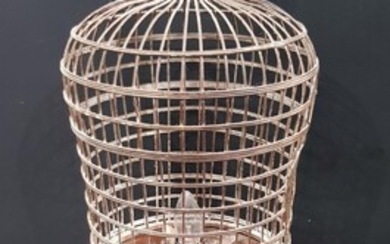 Vintage Bird Cage Form Table Lamp (H:93cm)