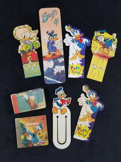 Vintage Disney Donald Duck Bookmarks And Mini Golden