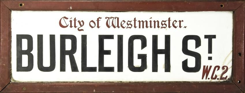 Vintage English Lucite Westminster Street Sign