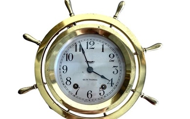Vintage Seth Thomas Ships Bell-6 Brass Clock